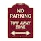 Signmission No Parking Tow Away Zone W/ Bidirectional Arrow Heavy-Gauge Aluminum Sign, 24" x 18", BU-1824-23611 A-DES-BU-1824-23611 - alternate 1